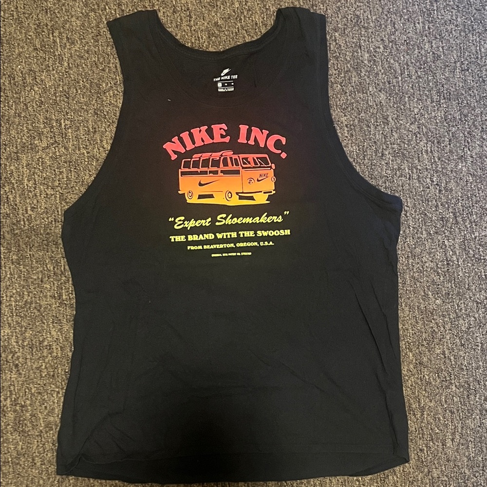 Nike Black Tank Top with Vibrant Graphics